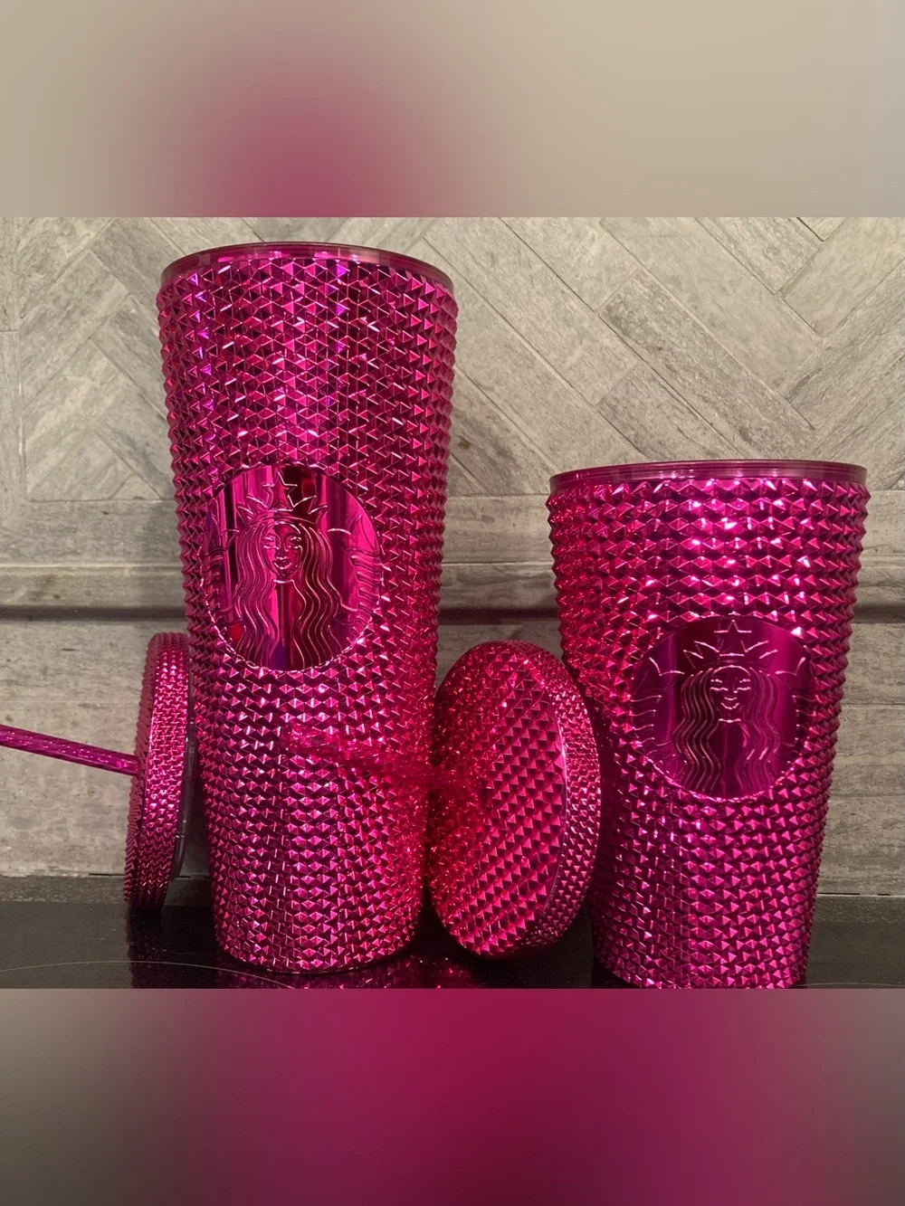 Starbucks 2021 Raspberry Bling Tumbler Set